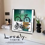Home Office Hotel Decoration Modern Vintage Metal Bicycle Hanging Painting with