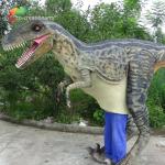 LED Light Animatronic Raptor Costume Real Dinosaur Suit 4.5m Length