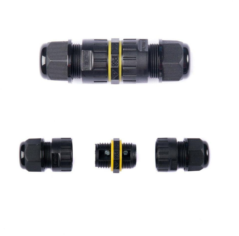 EW-M16 IP68 Waterproof Cable Connector Male Push Pull / Screw Fixed For Automotive