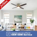 1stshine Antique Brass Color LED Ceiling Fan with Remote Vintage Style and