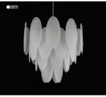 Modern chandeliers for living room glass round art décor leaf chandelier(WH-MI