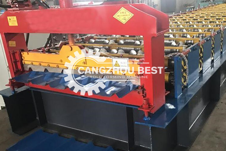 Building Material Glazed Tile Roll Forming Machine Single Sink Zinc Sheet Metal