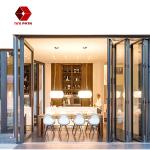 Anodized Aluminum Folding Glass Doors Kitchen Custom Aluminum Bi Fold Doors