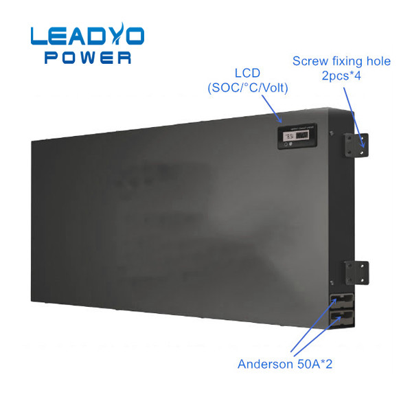 LEADYO Slimline Lithium Deep Cycle Battery 12V 100Ah Replace AGM Caravan Battery