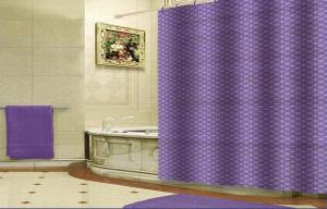 Quality Customized Purple Eco Polyester Plastic Shower Curtain For Bathroom wholesale
