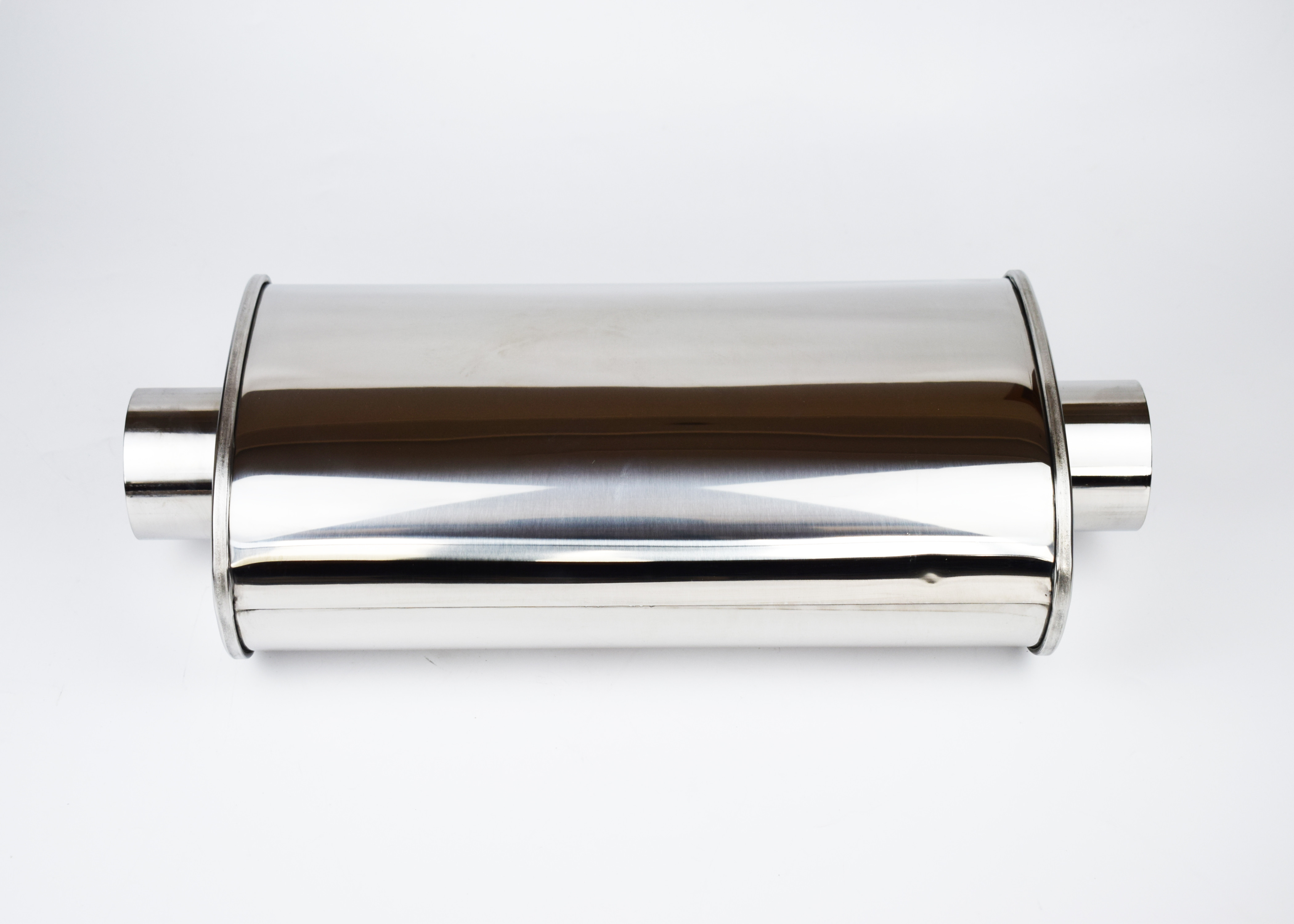 Black Painted Ss409 2.5 In Single Chamber Race Muffler