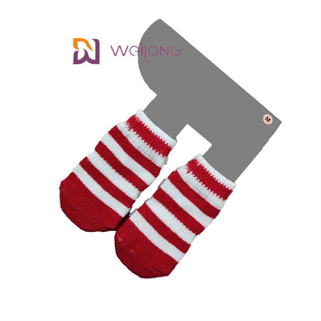 Traction Control Cotton Custom Pet Socks for dogs Indoor Nonskid Knit Socks