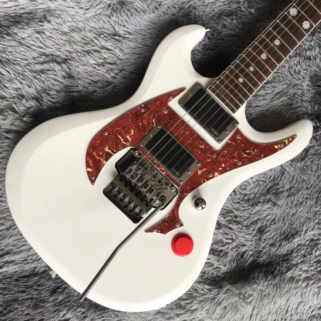 Custom Grand PES RZK1 Killer Switch Electric Guitar in White with Active Style Pickup