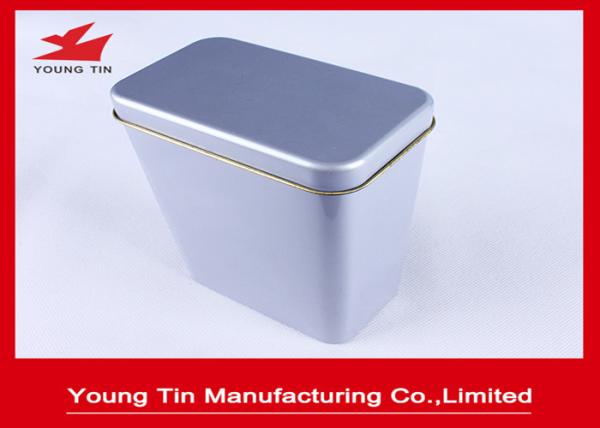 Blank Metal Tea Tins With Hinged Lids , Tinplate Canister Box 0.23 MM Steel