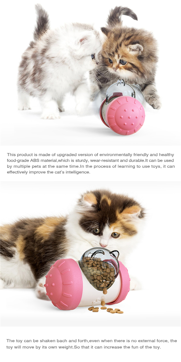 Hot Selling Non Electrified Pet Food Leaker Educational Pet Interactive Toy Swing Bear Tumbler Pet Food Spiller