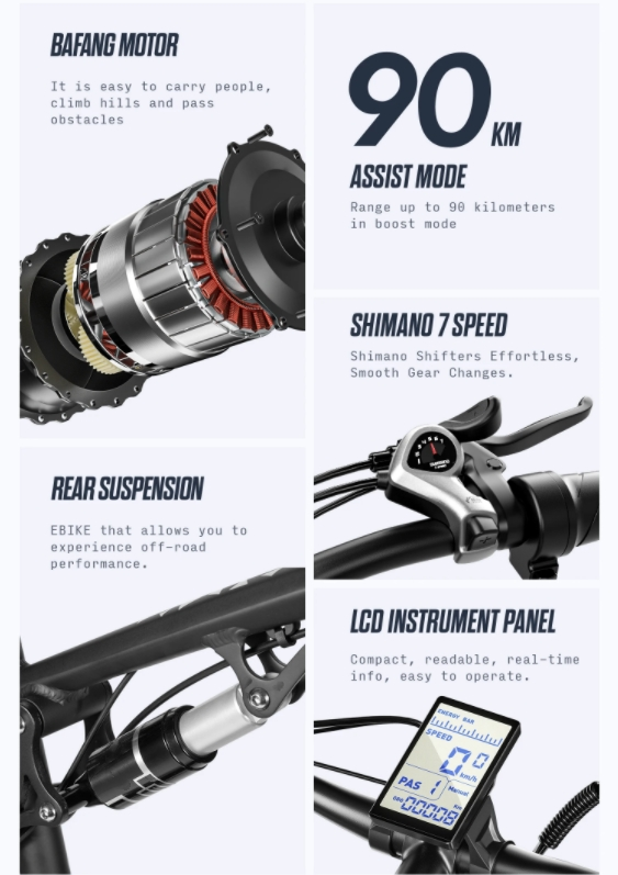 500W 27.5 Inch Electric Mountain Bike Aluminum Alloy Frame Full Suspension Ebike