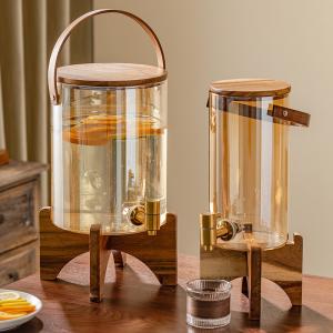 Quality Drinkware Unisex Liquid Dispensers for Coffee Tea Fruit Juice Water Liquor Glass Drink Juice Beverage with Tap wholesale