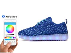 Quality Battery Rechargeable App Controlled LED Shoes Light Up Trainer Sneakers wholesale
