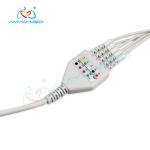 GE Marquette ECG Patient Cable AHA 2.4M Electrode Lead Wires With Snap