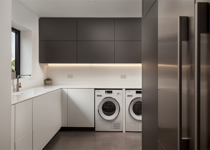 Simple Modern YALIG 1200 Large Wood Laundry Sorting Cabinet for Washing Machine in MDF