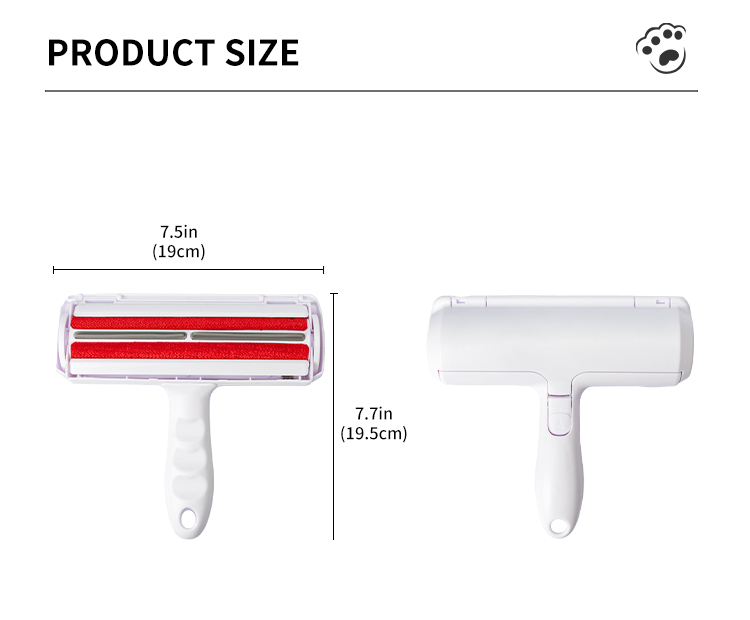 White Plastic Self Cleaning Lint Roller Reusable Lint Roller For Pet Hair