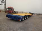100 Ton Lowbed Semi Trailer , Gooseneck 4 Axle Lowboy Trailer