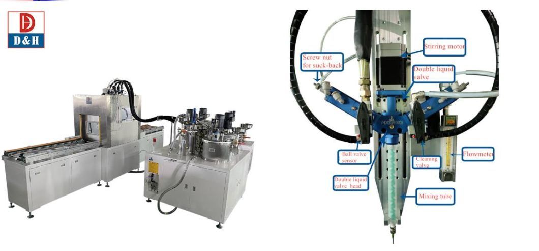 Semiconductor Parts Vacuum Equipment with Ab Materials Potting Dispenser System Stand-Alone Vacuum Chamber Potting Machine