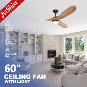 Quality 1stshine 60 Inches DC Pure Copper Motor Wood Ceiling Fan Light for Bedroom Customized wholesale