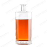 Rubber Stopper Sealing Type Octagonal Flat 750ml Glass Bottle for Wine Vodka