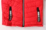 100% Nylon Shell Mens Padded Winter Coats lightweight Black And Red