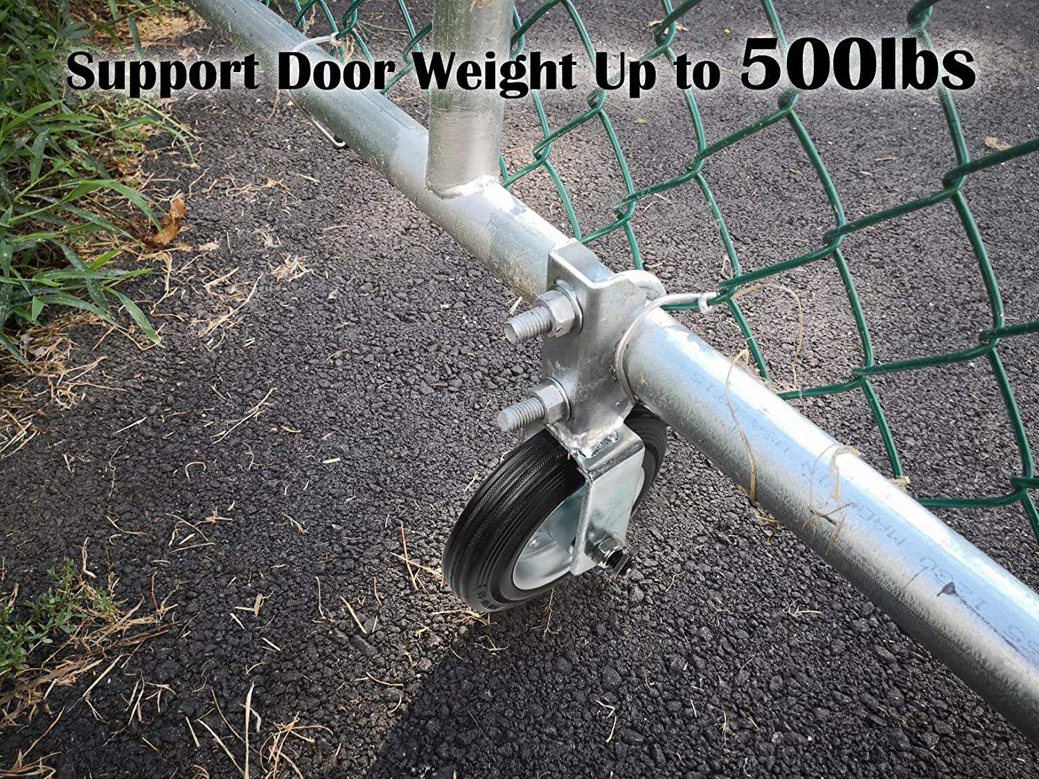Sliding Gate Caster Wheel Heavy Duty Rubber Wheel with Universal Mount Plate 220lbs