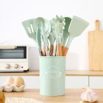 Custom Logo Acceptable Non Stick Cooking Utensils Heat Resistant Silicone
