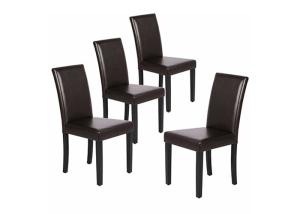 Quality Solid Woood OEM Quilting Leather Upholstered Dining Chair wholesale
