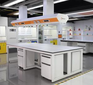 Quality Steel Wood Lab Island Bench Goverment Laboratory Chemical Workbench ODM wholesale