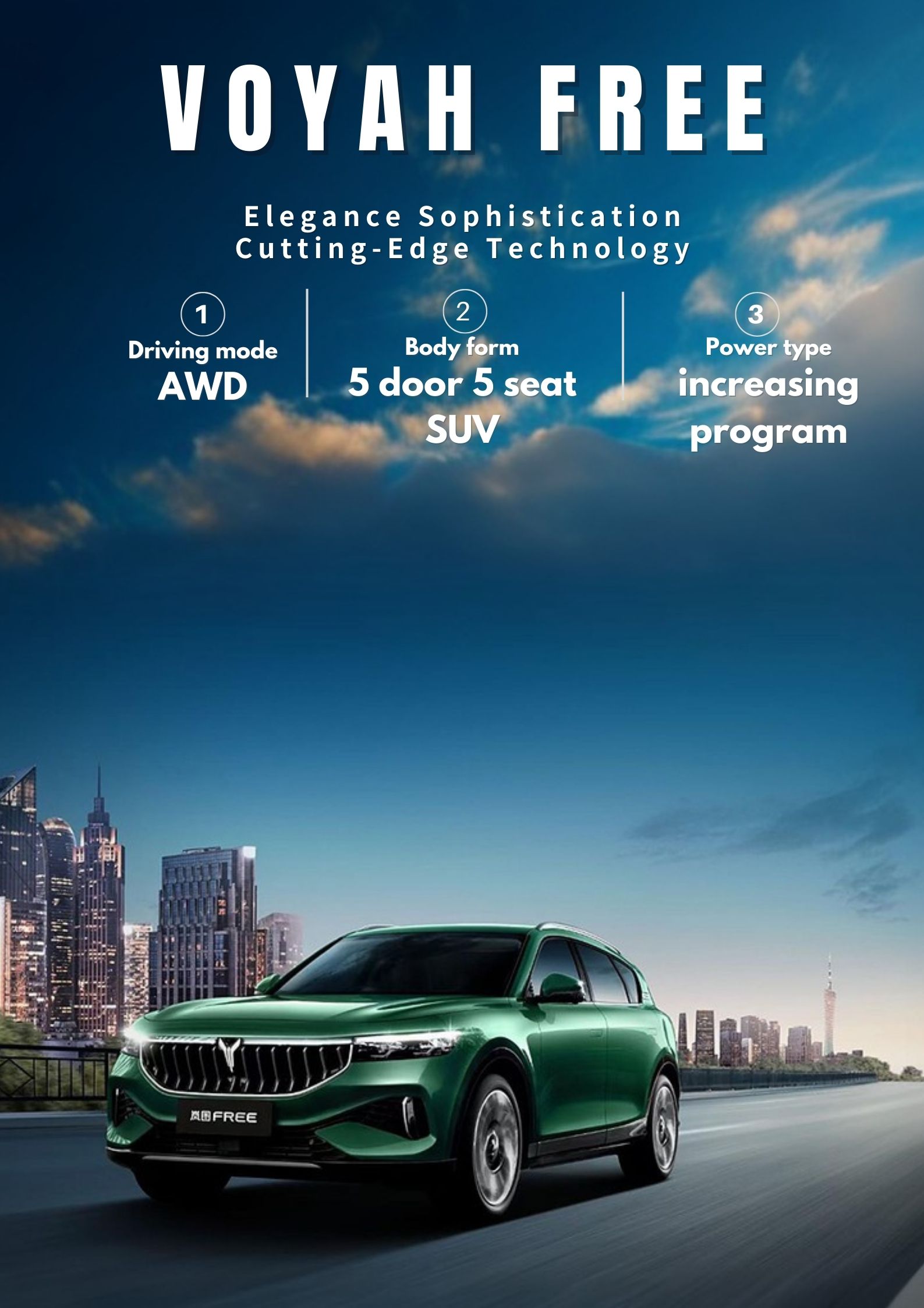 2024 Hybrid SUV Electric Car Dual Motor Voyah Dreamer Car 4WD Voyah Free Cltc 210km ev used cars