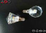 Pure Light Color Crystal Clear Light Bulbs , E14 Led Candle Lamps Dimmable