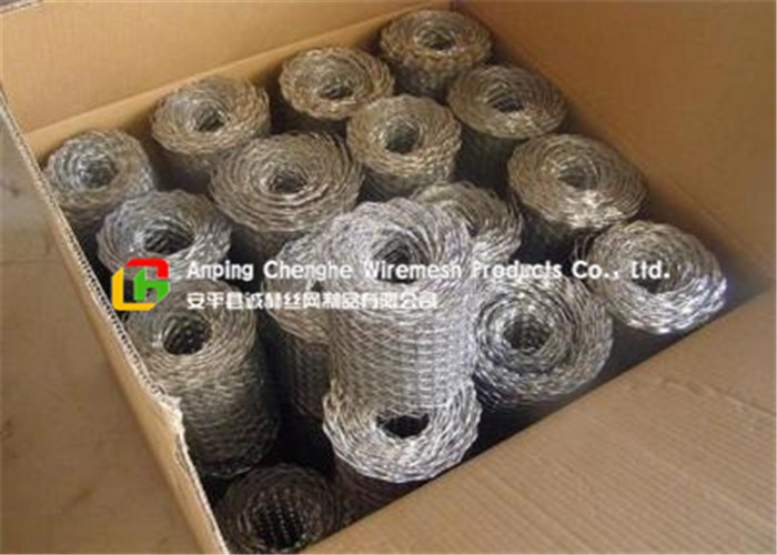 Iron Stainless Steel Expanded Metal Mesh 10cm / 12cm Width For Screening
