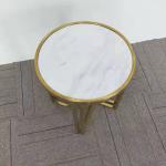 Light Luxury Stainless Steel Marble Hotel Lobby Small Side Table