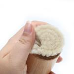 Wooden Handle Facial Cleaning Brush Makeup Remover Brush With Super Soft Goat