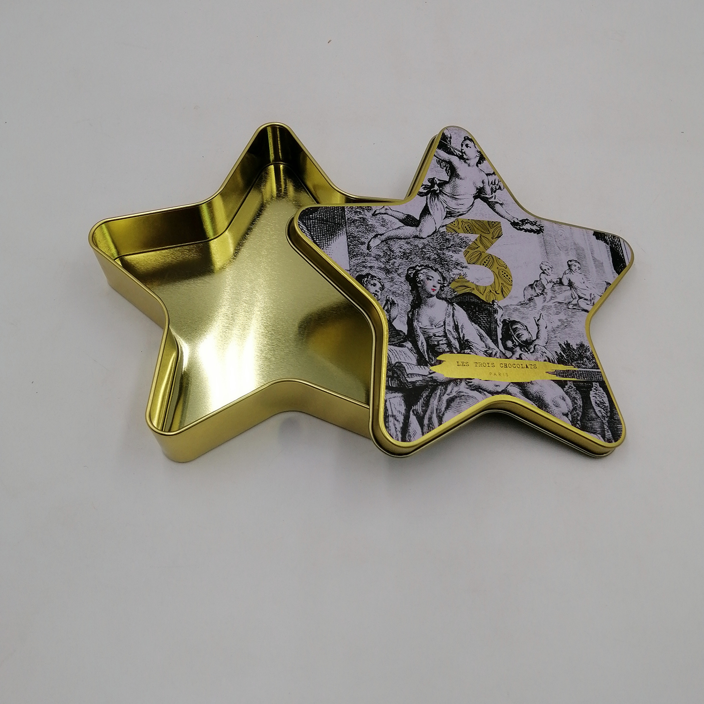 Factory Price Metal Tin Can Customized Design Tin Box Star Shaped Gift Tin Containers