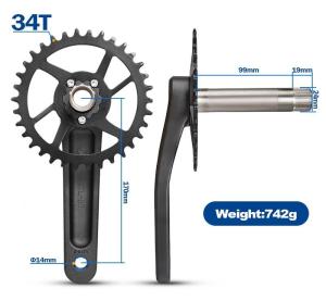 Quality Aluminum Alloy Mountain Road Bicycle Chainwheel Crankset GXP 34T wholesale