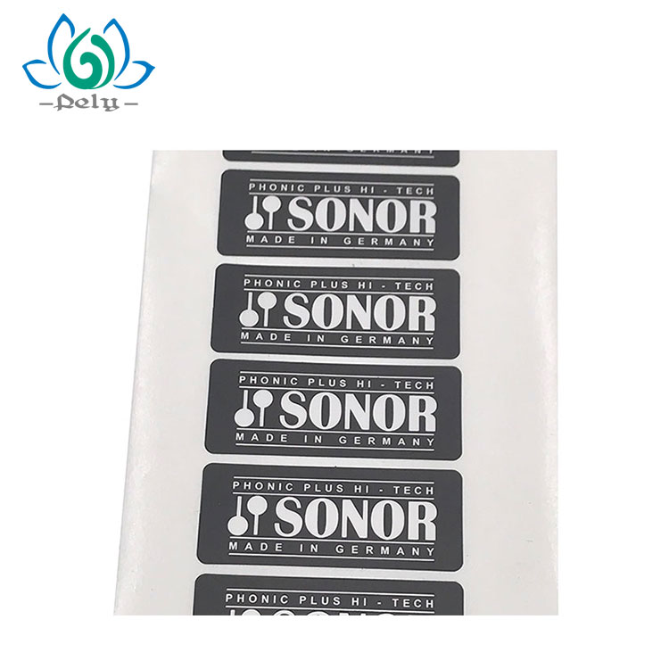 Dumb Black CMYK PET Label Printing Custom Self Adhesive