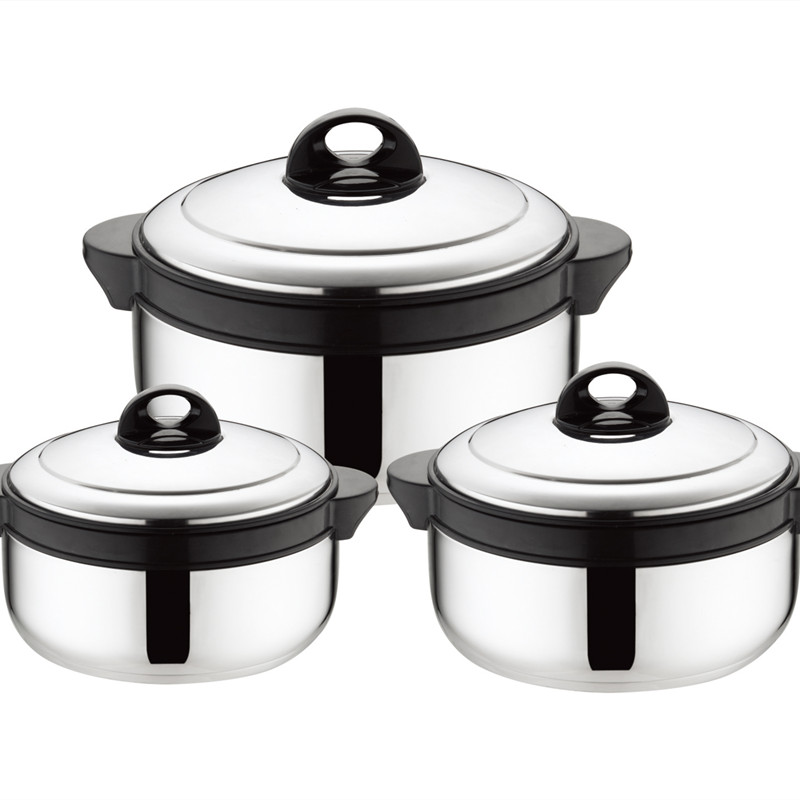 Stainless Steel 201 4pcs Thermal Stock Pot Set Large Capacity Lunch Box Modern Bento