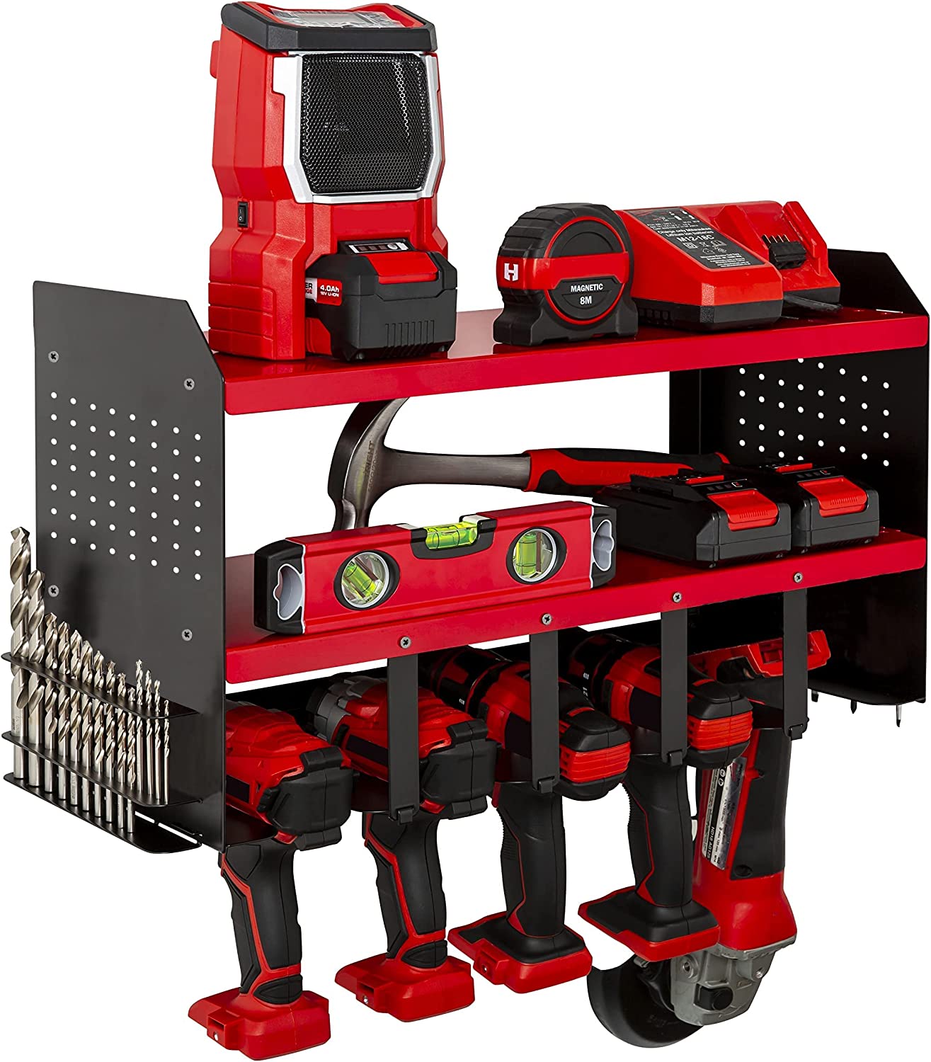 Home Appliance Garage Cordless Power Tool Pegboard Hook Organizer 10 Tier Shoe Rack