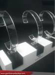 Removal Countertop Plexiglass Watch Display Rack White & Clear Acrylic Watch