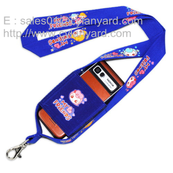 spandex mobile phone pouch lanyards