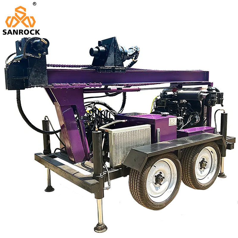 Mini Water Drilling Rig Machine Wheeled Water Well Drill Rig Deep Well Drilling Equipment