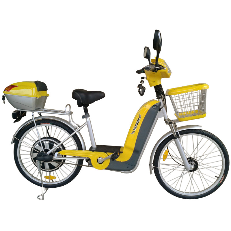 Single Speed 12AH 48V Battery Electric Bike With Steel Suspension Front Fork