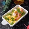 Buy cheap Savall Novelty Rectangle Solid Pudding White Porcelain Bowls Cafes Coffee Shops from wholesalers