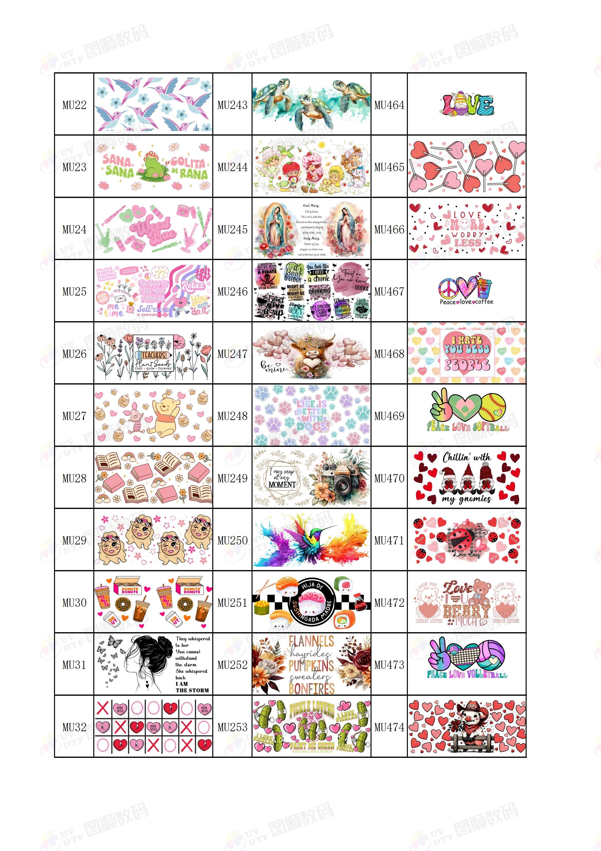 UV Varnish Sticker Custom UV DTF Cup Wraps ISO9001 SGS ROHS