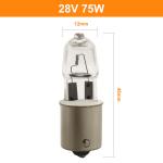 Railway Locomotive Quartz Halogen Headlights 28V 75w Clear Halogen Bulb Dimmable