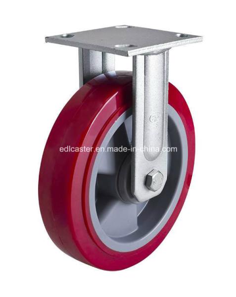 8" 450kg Heavy Duty Rigid TPU Caster Wheel 7008-86 for Caster Application Red