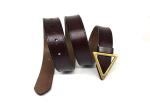 Ladies Triangle Buckle 28mm Genuine Leather Wide Belts