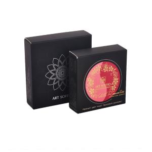 Quality Foil Stamping Cosmetic Packing Box Black Color For Loose Powder Packaging wholesale