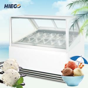 Quality Upright Ice Cream Display Cabinet , Hard Curved Countertop Ice Cream Dipping Cabinet wholesale